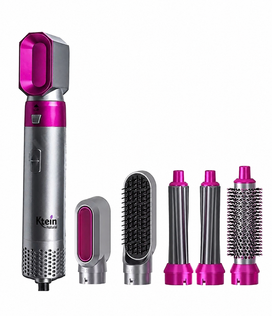 5-in-1 Hair Styler Hot Air Brush with Curling Attachments