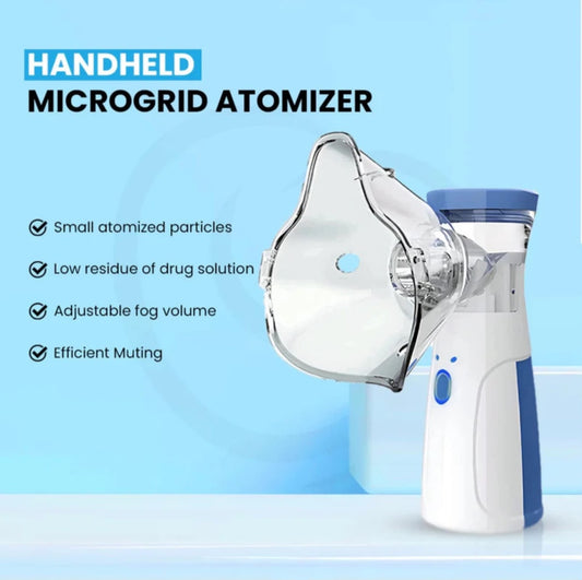 Portable Rechargeable Mesh Nebulizer Machine – Handheld Silent Microgrid Atomizer for Kids & Adults